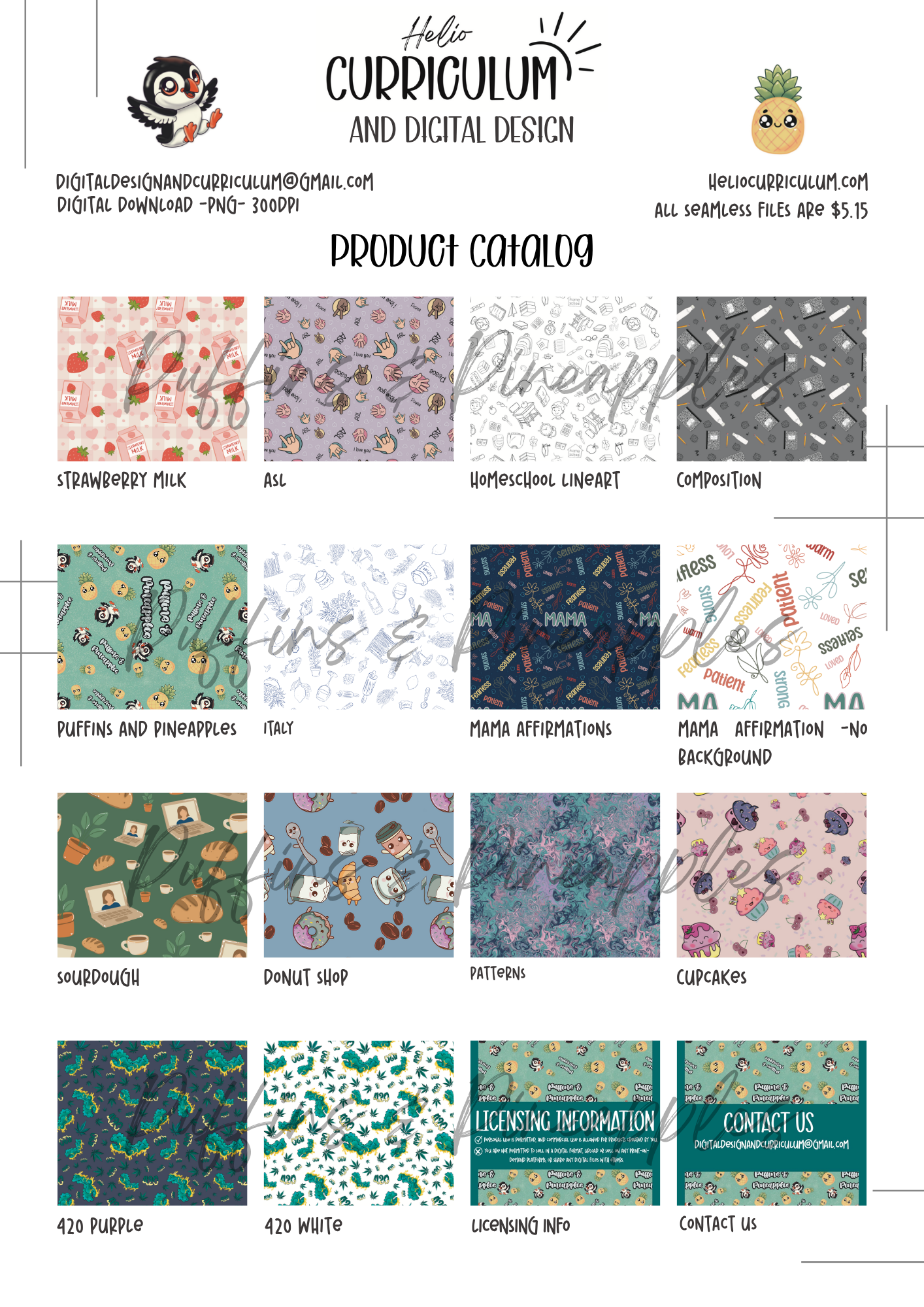 Puffins & Pineapples Product Catalog | Custom Designs, Sublimation Blanks, UV DTF Wraps & More