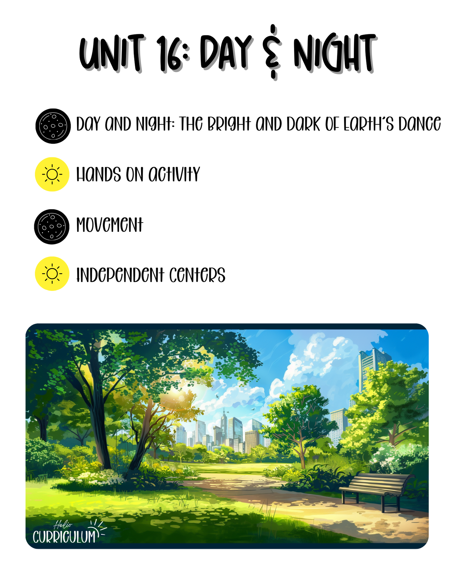 Unit 16 Day & Night Unit | Hands-On Science, Art, and Movement Activities for Ages 5–12 | HelioCurriculum™
