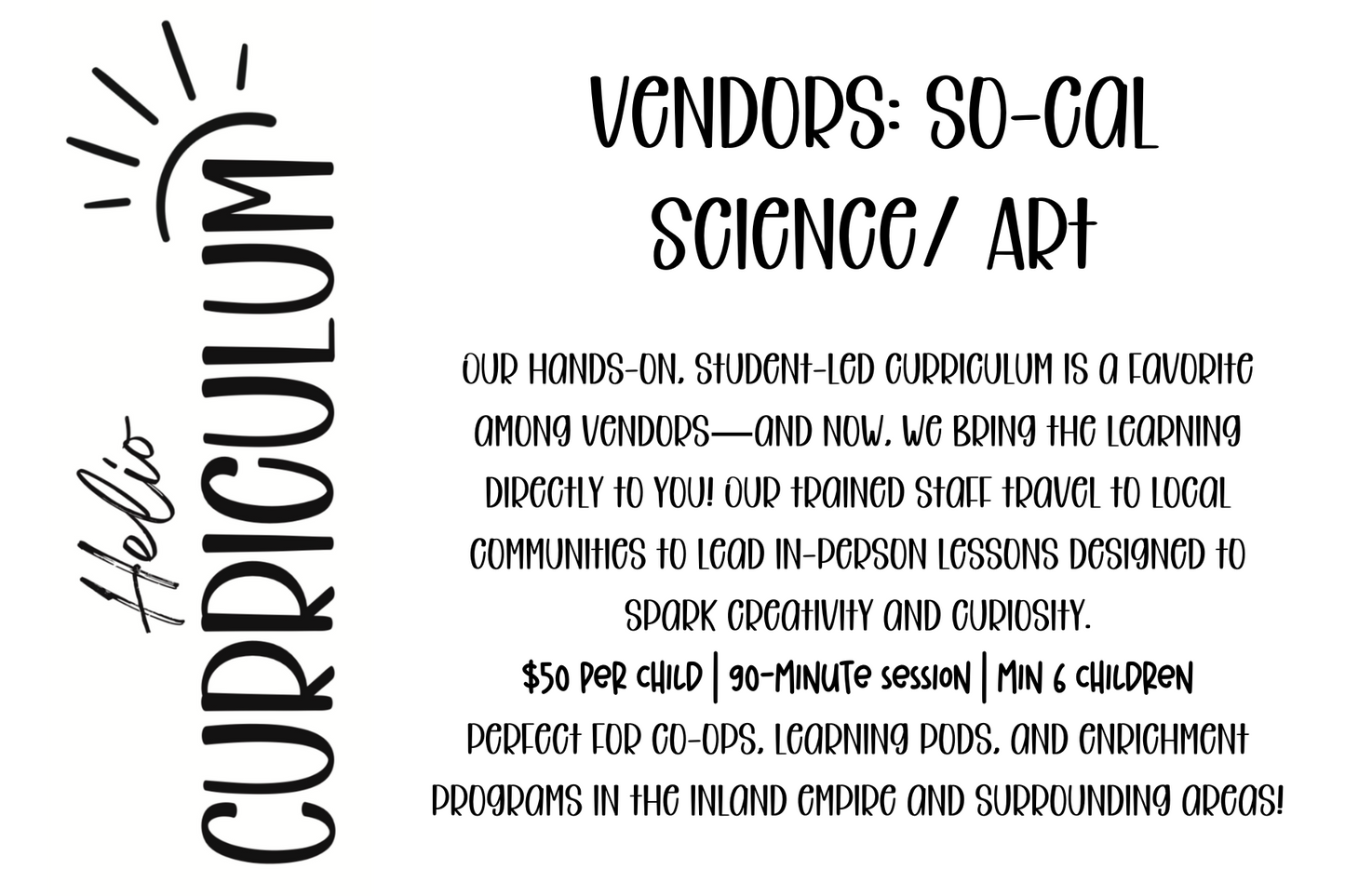 Science and Art Vendor Services