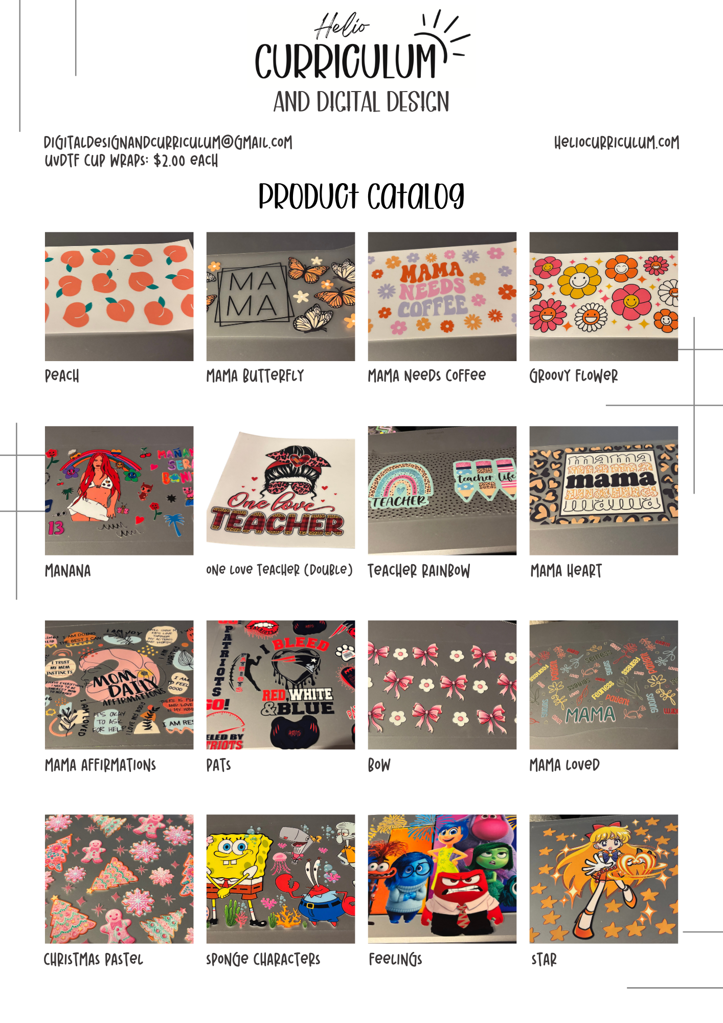 Puffins & Pineapples Product Catalog | Custom Designs, Sublimation Blanks, UV DTF Wraps & More