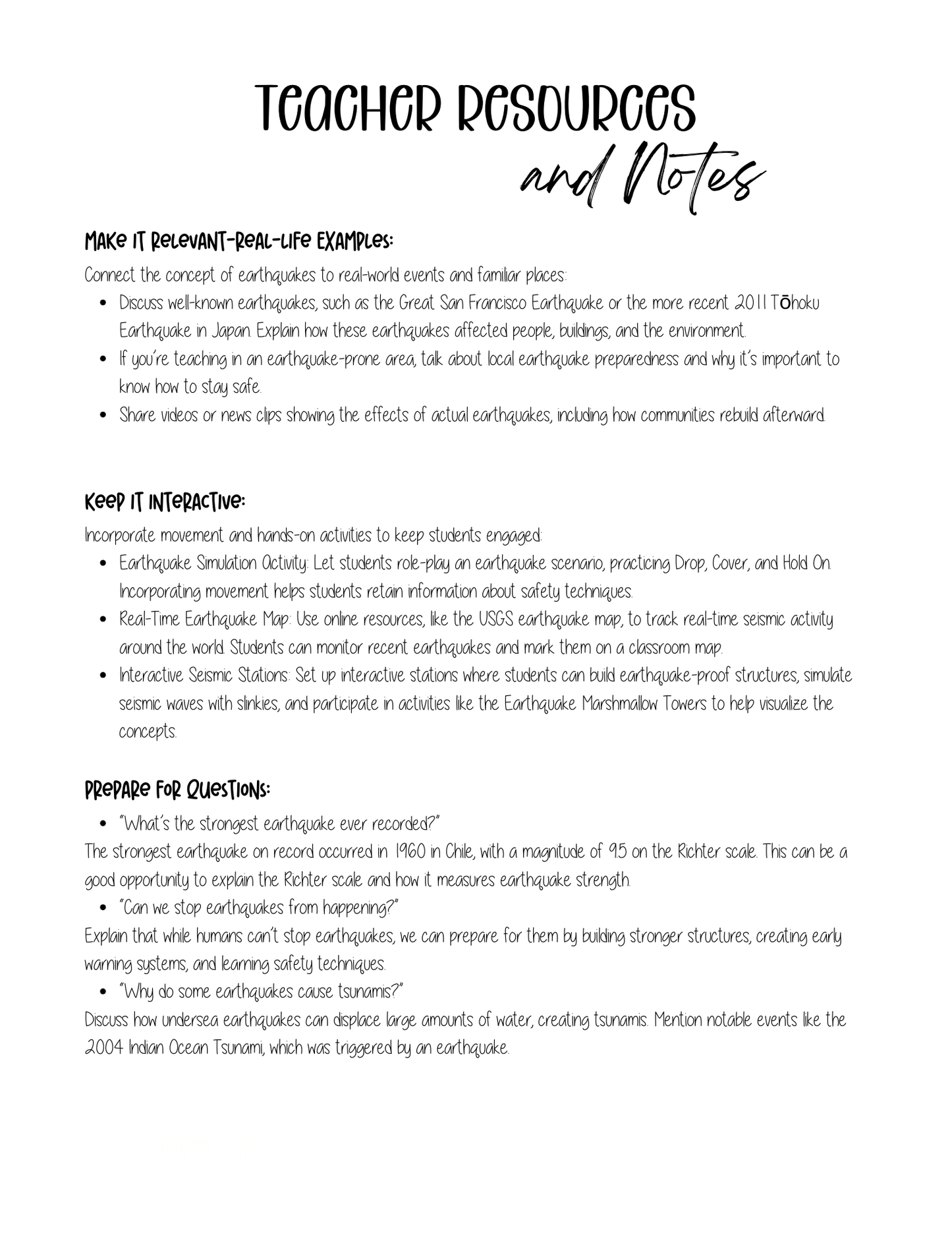 Unit 19: Earthquakes