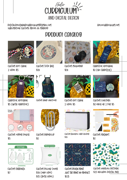 Puffins & Pineapples Product Catalog | Custom Designs, Sublimation Blanks, UV DTF Wraps & More