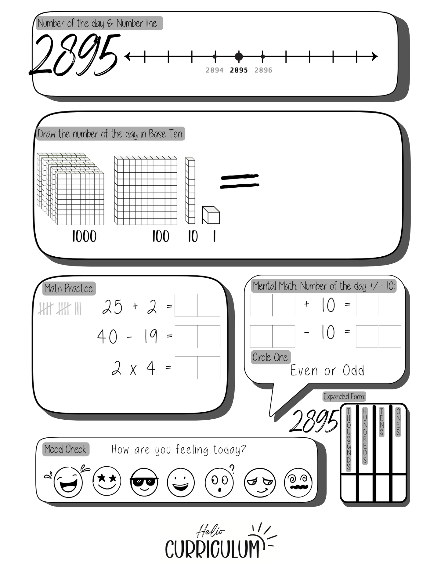 2nd Grade Morning Workbook – 180 Days of Independent Practice