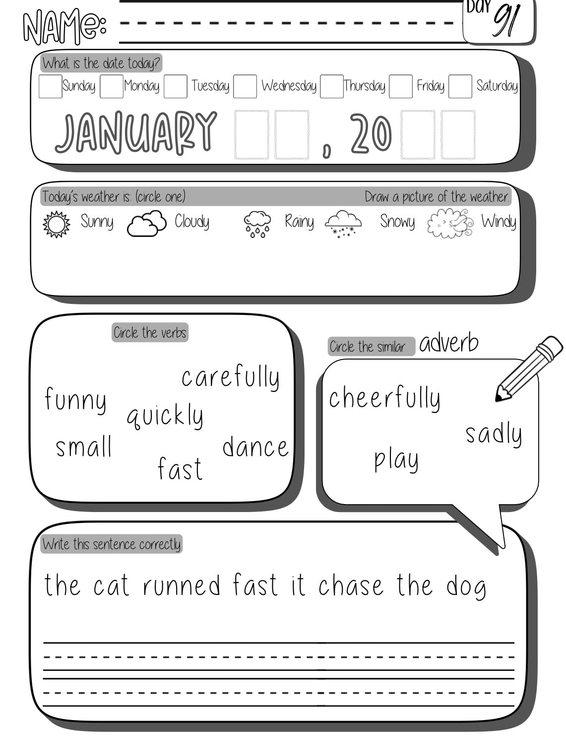 2nd Grade Morning Workbook – 180 Days of Independent Practice