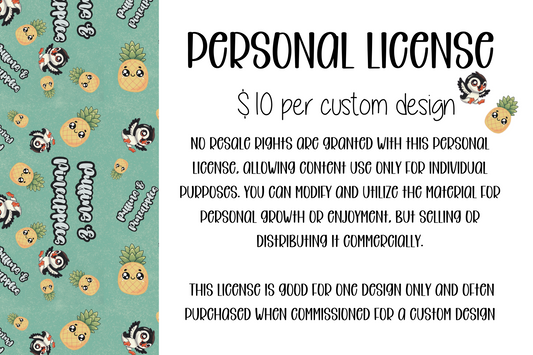 Personal License for Custom Design